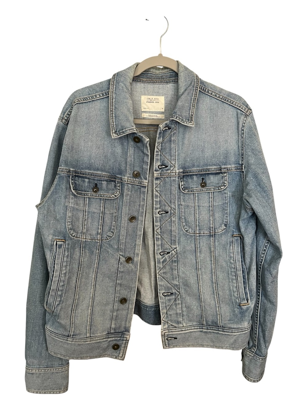 rag & bone Men’s Light Blue Denim Jacket - Casual Truck Style